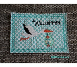 ITH - Postkarte Willkommen Storch